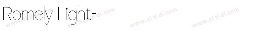 Romely Light字体转换